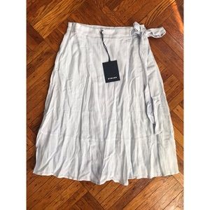 Stelen faux-wrap skirt